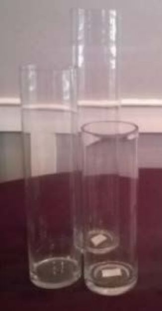 Picture of Vase (Tall Trio Cylinders)  - Clear