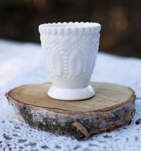 Picture of Votive (Heirloom milk glass) 3" - White