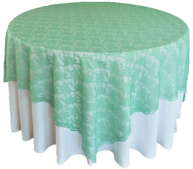 Picture of Overlay 72X72 - Tiffany Blue/Aqua (Lace Square)