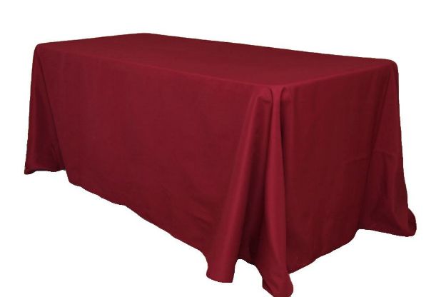 Picture of Table Cloth 90X156 - Burgundy (Poly Rectangle T)