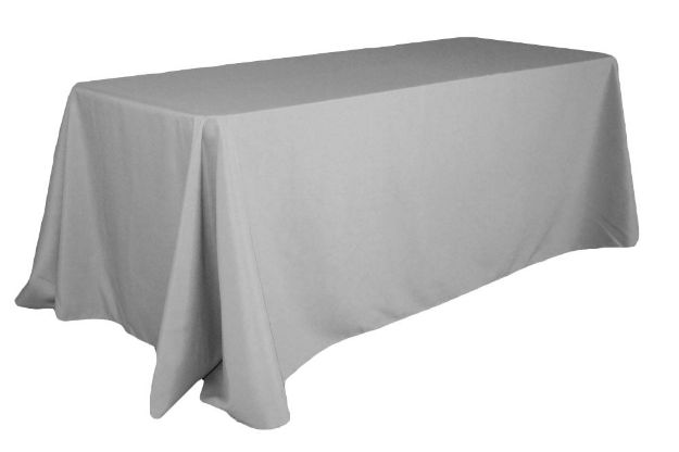 Picture of Table Cloth 90X156 - Silver Gray (Poly Oblong)