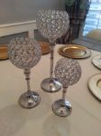 Picture of Candle Pillars (Pedestal) Trio - Bling