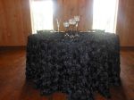 Picture of Table Cloth 120 - Black (Satin Rosette Round)