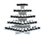 Picture of Cupcake stand (Square Tower) 5 tier - White