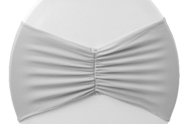 Silver Ruffled Stretch Band Sashe