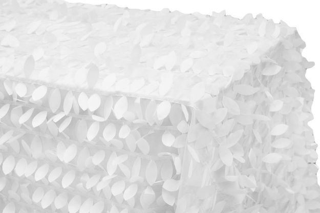 Picture of Table Cloth 90X132 - White (Leaf Petal Rectangle)