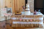 Picture of Table Skirt 17 - Burlap & Lace (Burlap )