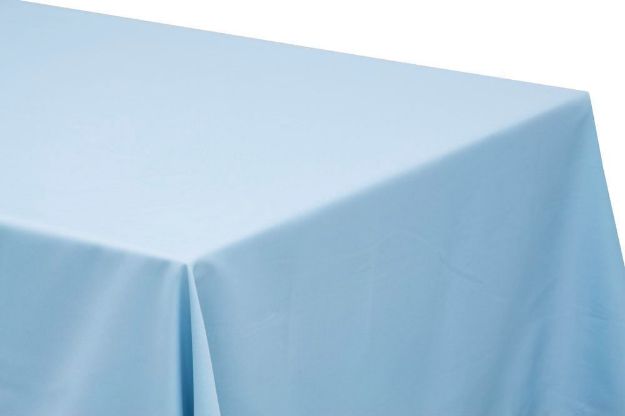 Picture of Table Cloth 90X132 - Baby Blue (Poly Rectangle)