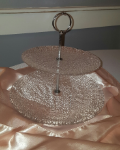 Picture of Catering (Crackled glass tiered stand) 13" - Clear