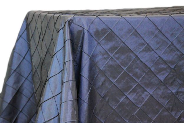 Picture of Table Cloth 90X156 - Navy (Pintuck Taffeta Rectangle)