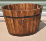 Picture of Furniture (Large Planter Barrel) 19.5X13 - Brown