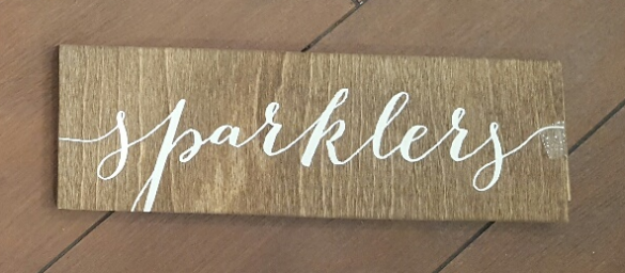 Picture of Sign (Sparklers)  - Brown