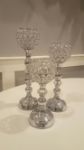 Picture of Candle Pillars (Silver Bling Trio Ball)  - Bling