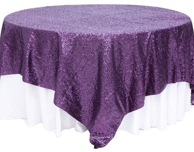 Picture of 90X90 - Eggplant (Glitz sequin Square)