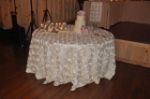 Picture of Table Cloth 126 - Ivory (Satin Rosette Round)