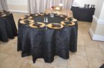 Picture of Table Cloth 120 - Black (Poly Damask  Round)