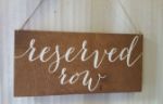 Picture of Sign (Reserved row)  - Brown