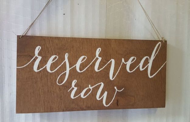 Picture of Sign (Reserved row)  - Brown