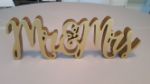 Picture of Sign (Cursive Mr & Mrs)  - Gold