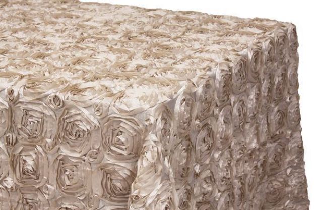 Picture of 90X132 - Champagne (Satin rosette Rectangle)