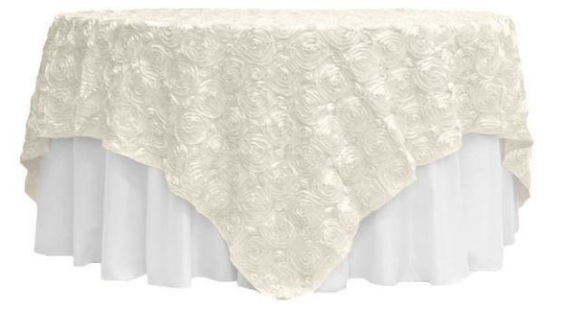 Picture of 85X85 - Ivory (Satin rosette Square)