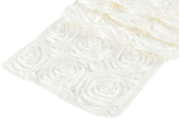 Picture of Runner 12X108 - Ivory (Satin Rosette  C)