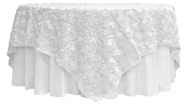 Picture of 85X85 - White (Satin rosette Square)