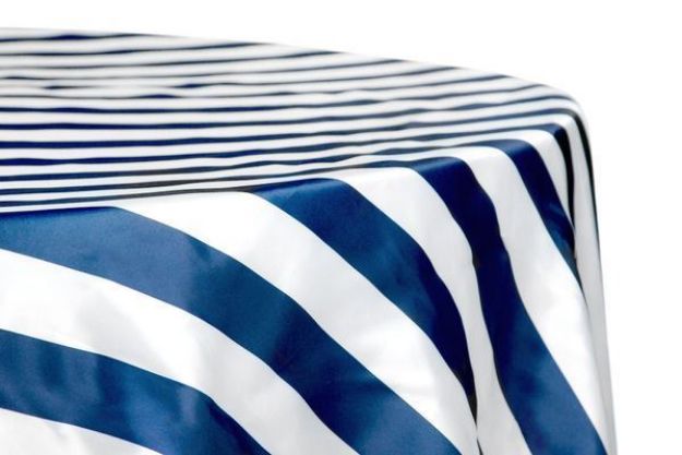 Picture of 120 - Navy Stripe (Satin Round)
