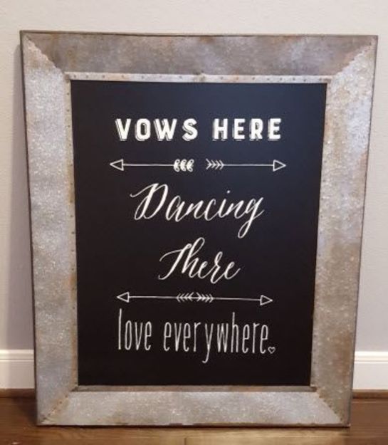 Picture of Sign (Vows Here Dancing There) 29X35 - Metal
