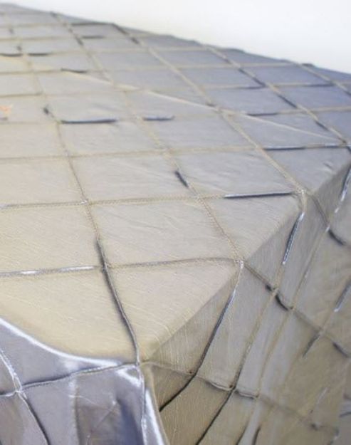 Picture of 90X132 - Silver Charcoal (Pintuck Taffeta Rectangle)