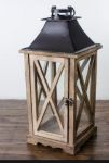 Picture of Lantern (Natural wood lantern) 8X8X18 - Brown