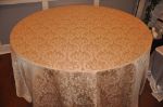 Picture of Table Cloth 120 - Champagne (Poly Damask  Round)