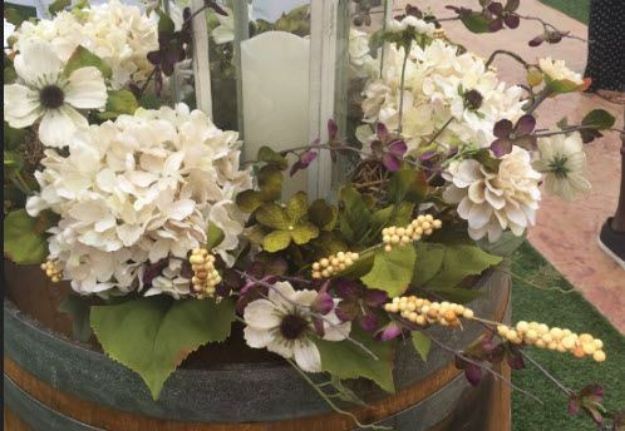 Picture of Decor (Hydrangea Floral Wreath) Lg - Off White