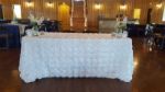 Picture of Table Cloth 90X132 - White (Satin Rosette Rectangle)
