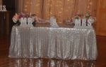 Picture of Table Cloth 90X132 - Silver (Glitz sequin Rectangle)
