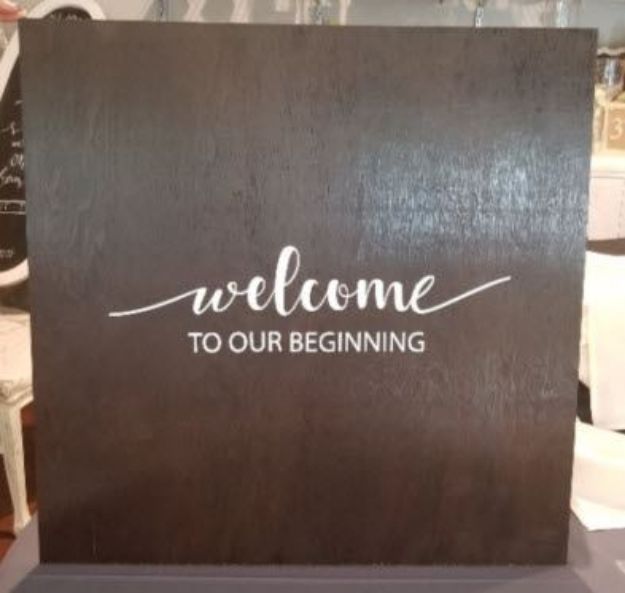 Picture of Sign (Welcome Beginning) 24 - Brown