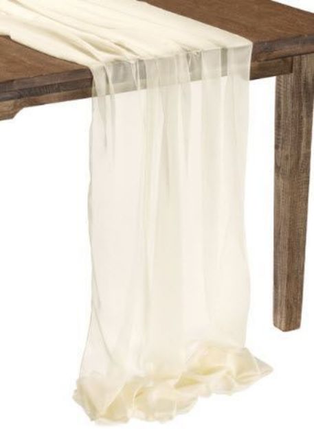 Picture of Runner - 15' Ivory (Chiffon Runner)