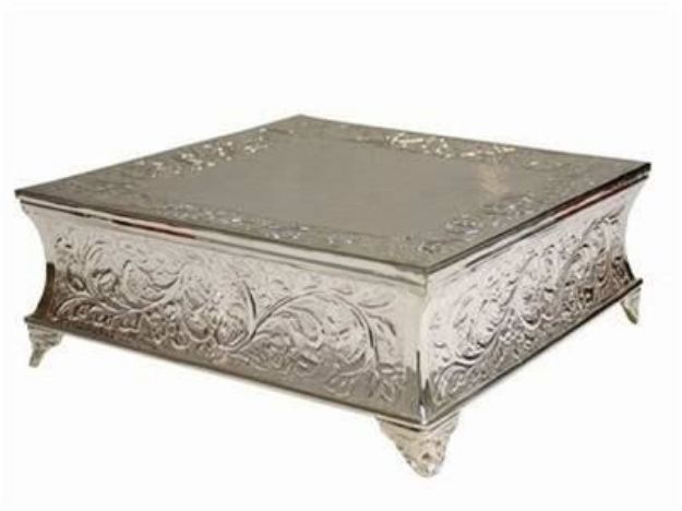 Picture of Cake stand (Square Cake stand) 18 - Silver