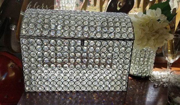 Picture of Decor (Silver Bling gift card box)  - Bling