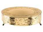 Picture of Cake stand (Round Embossed) 14 - Gold