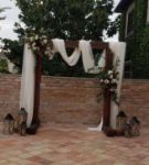 Picture of Lantern (Natural wood lantern) 8X8X18 - Brown