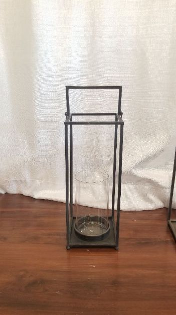 Picture of Lantern (Modern Metal lantern) 16 - Pewter