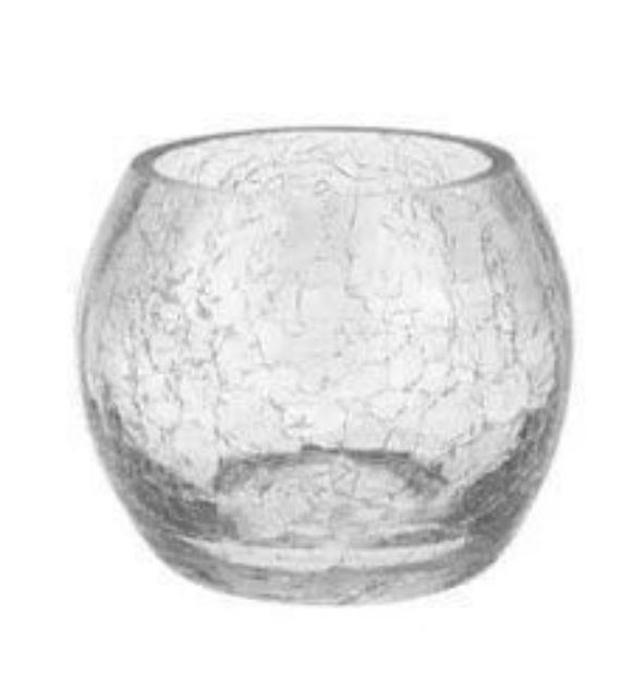 Picture of Decor Votive (Crackled Glass Candle Holder) 3X2.5 - Clear