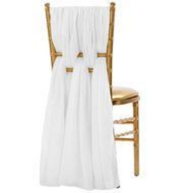 Picture of Sashe 19X72 - White (Chiffon )