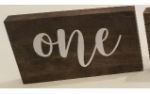 Picture of Table Numbers (Wooden Block)  - Brown