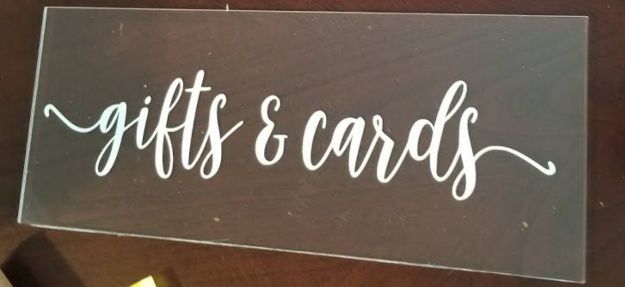 Picture of Sign (Gifts & Cards acrylic) 4.25X11 - Clear