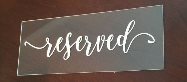 Picture of Sign (Reserved chair acrylic) 4.25X11 - Clear