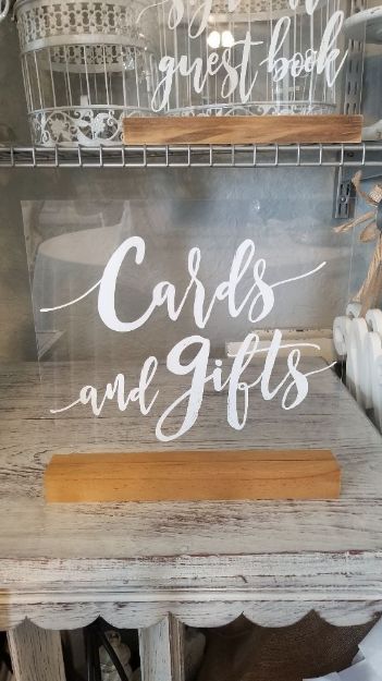 Picture of Sign (Cards & Gifts acrylic) 11X11 - Clear