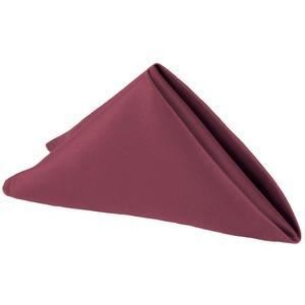 Picture of Napkin 20X20 - Burgundy (Lamour satin Square)