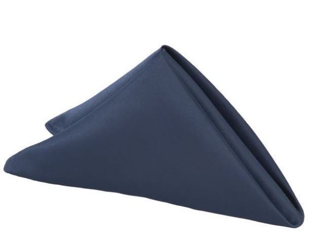 Picture of Napkin 20X20 - Navy (Lamour satin Square)